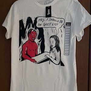 White Graphic Tee Shirt by PuppyTeeth Studios Spencer Gifts